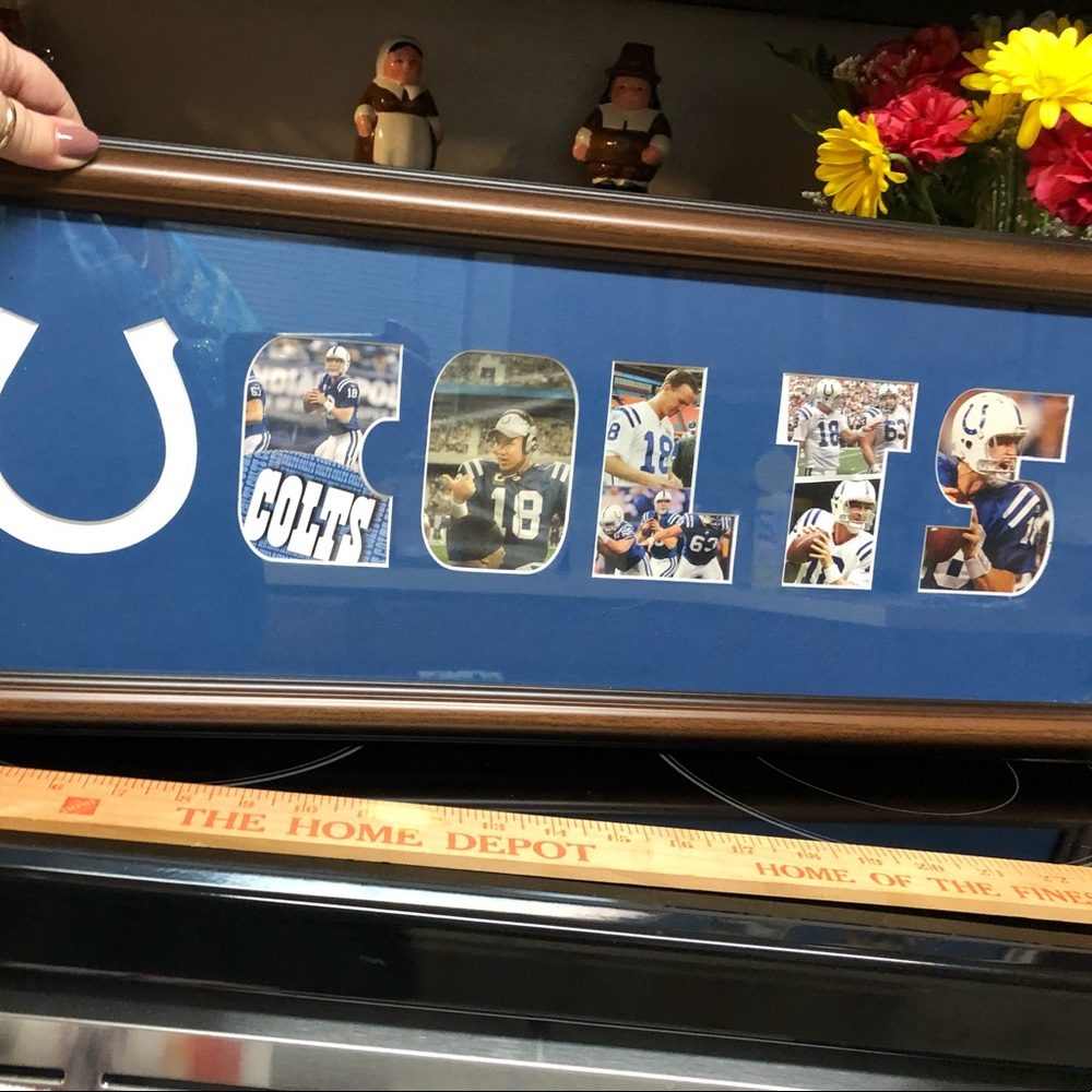 Colts Picture Collage of Peyton Manning! It is 27 x 10